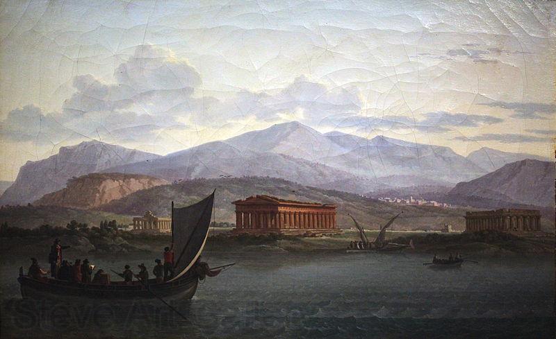 Jean Jacques Francois Taurel Artists closing to Paestum from the sea Germany oil painting art
